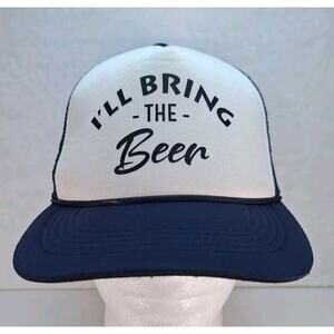 I'll Bring -The- Beer Hat Cap Snap Back White Trucker Rope